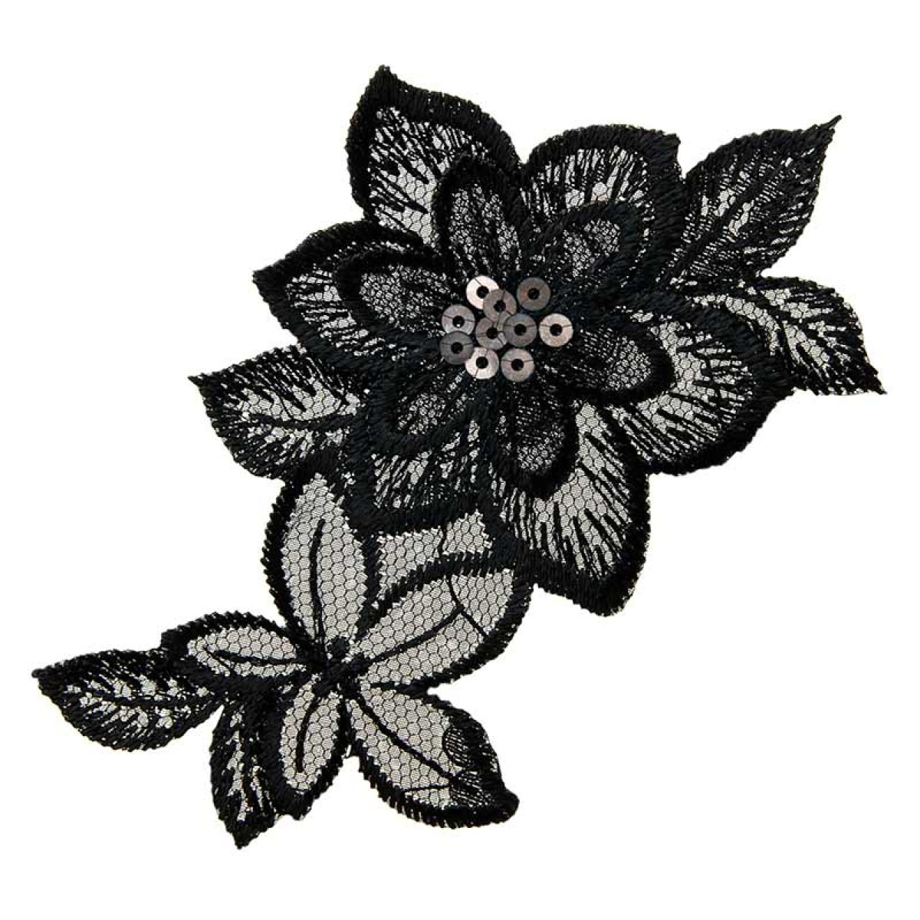 Mono-Quick appliques - Fashion and Home - iron-on colour black/silver