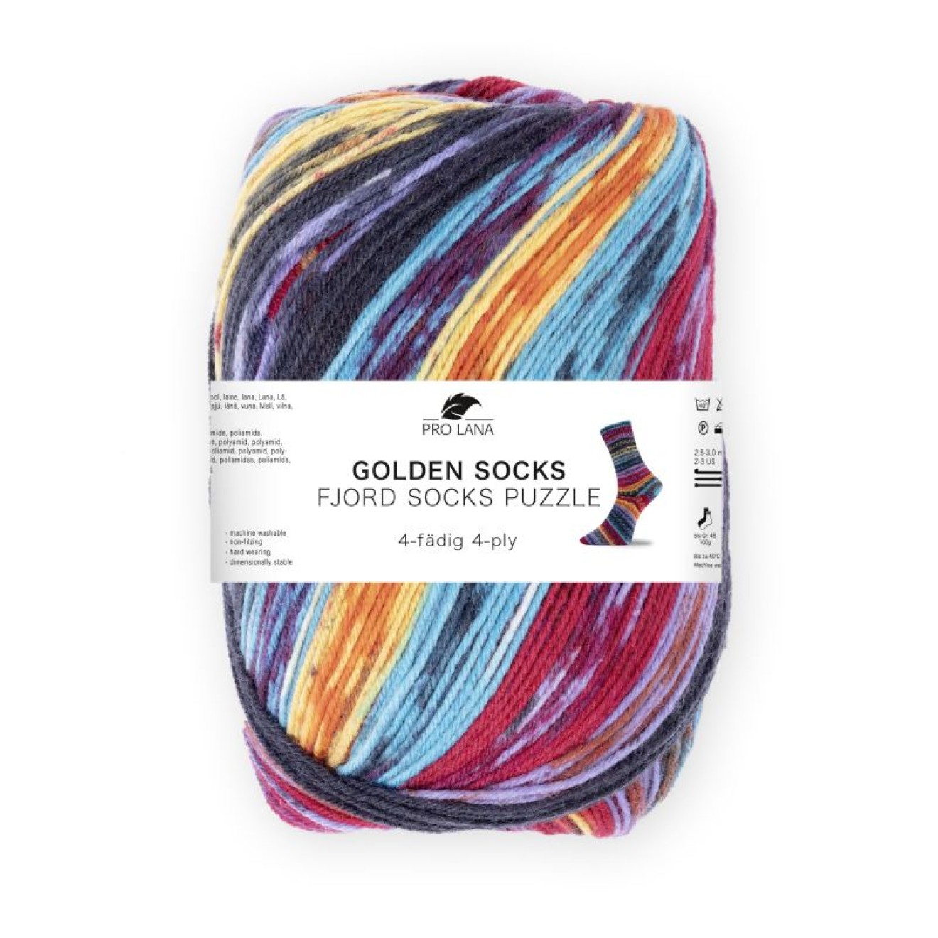 Pro Lana Fjord Socks Puzzle colour 80