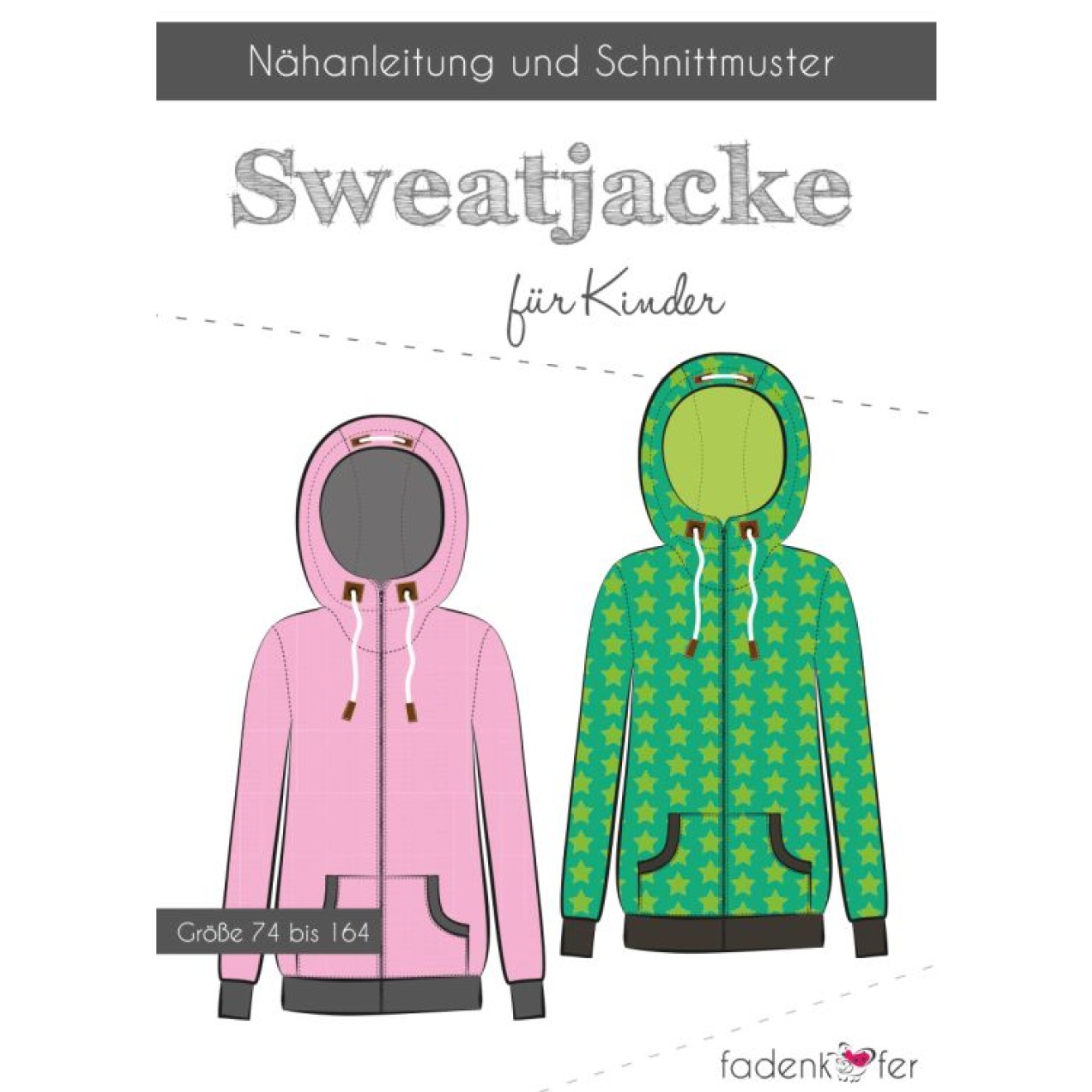 fadenkäfer Papierschnittmuster colour Sweatjacke Kinder