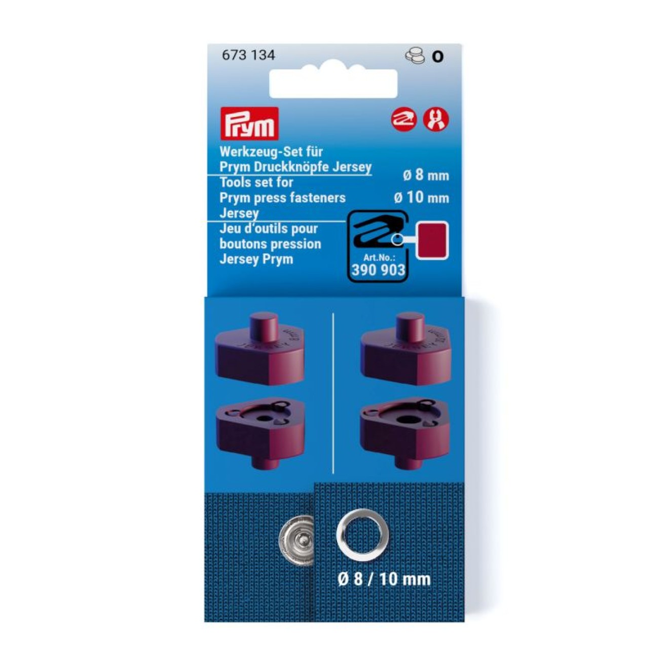 Prym Werkzeug-Set snap fasteners Jersey 8/10 mm /