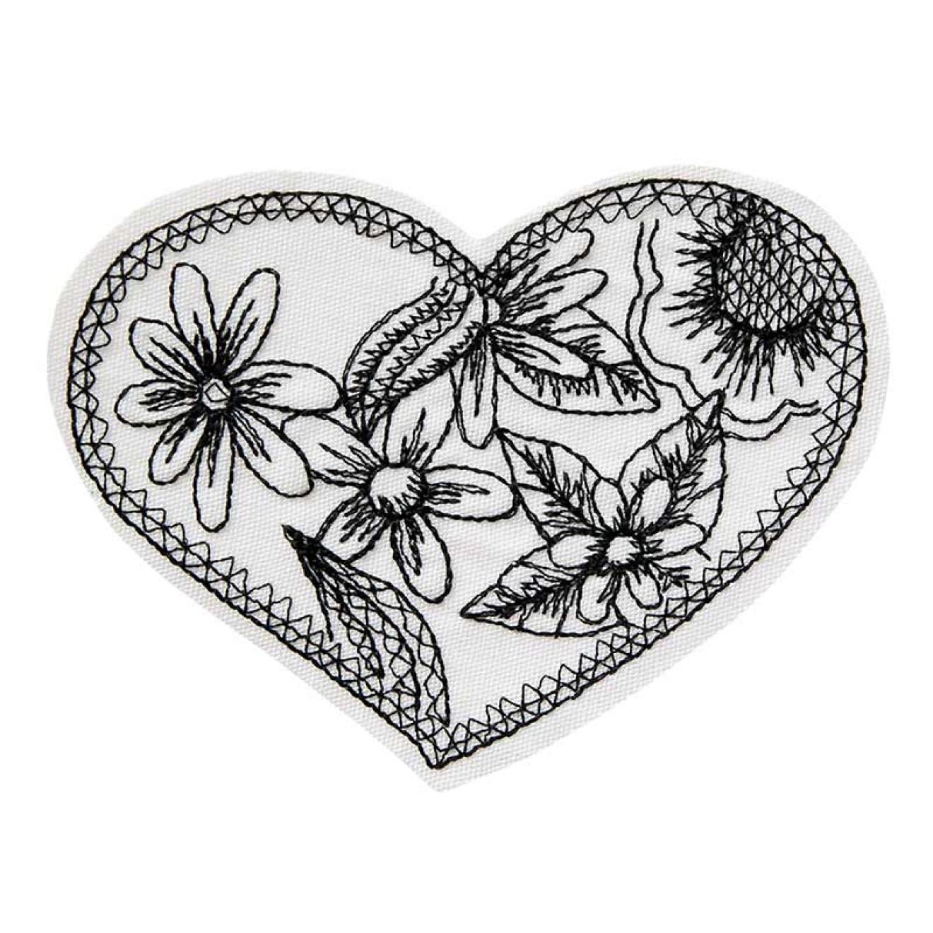 Mono-Quick Applikationen - Teens and Jeans - aufbügelbar Farbe Tattoo-Art Herz