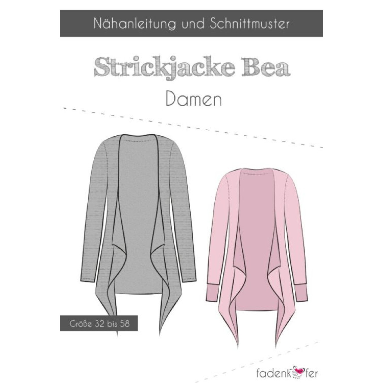 fadenkäfer Papierschnittmuster colour Strickjacke Bea