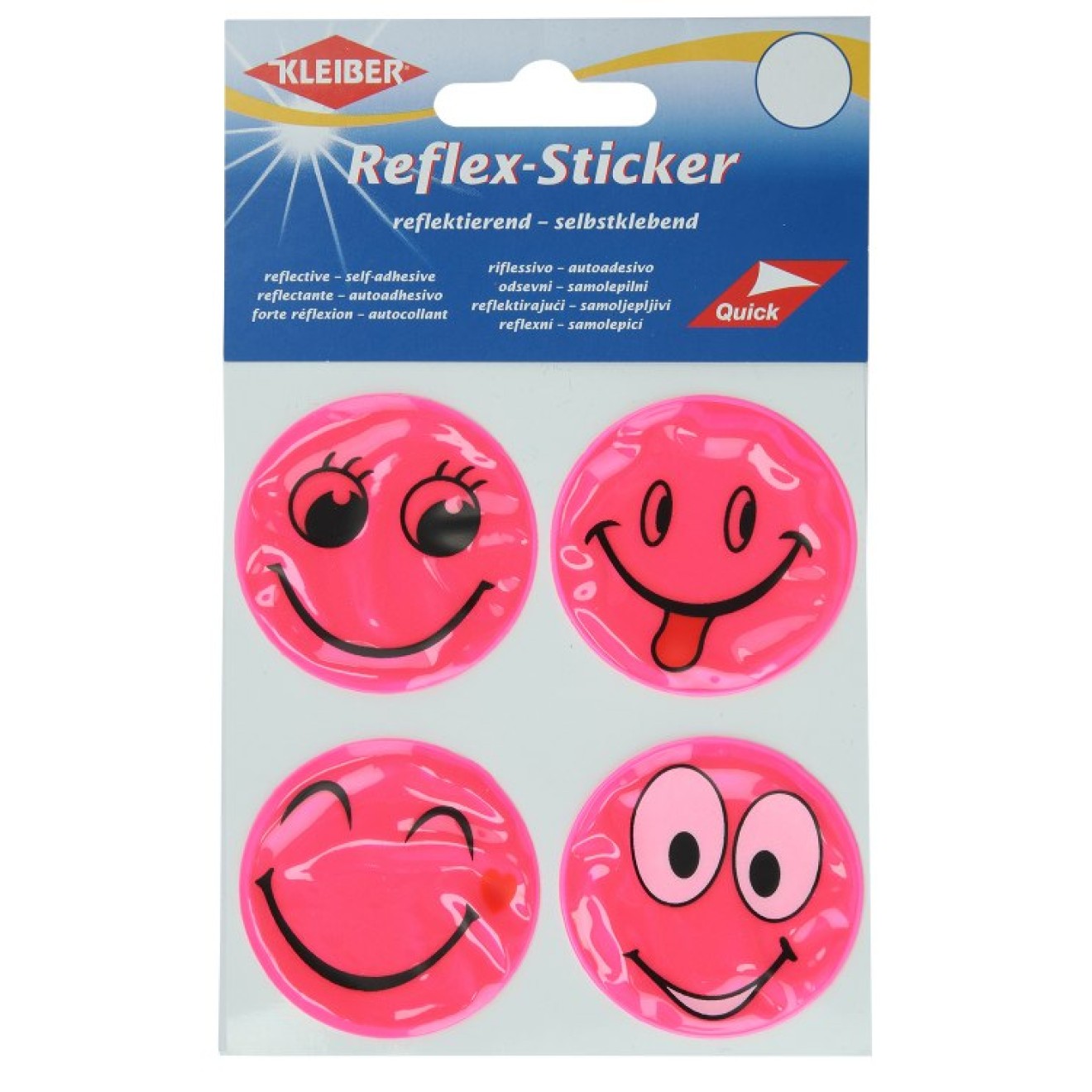 Kleiber Reflex-Sticker 4,5x5 cm / pink