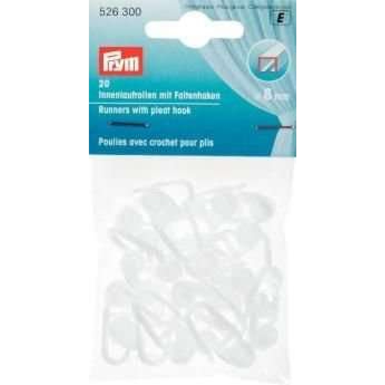 Prym Innenlaufrollen 8 mm / weiß
