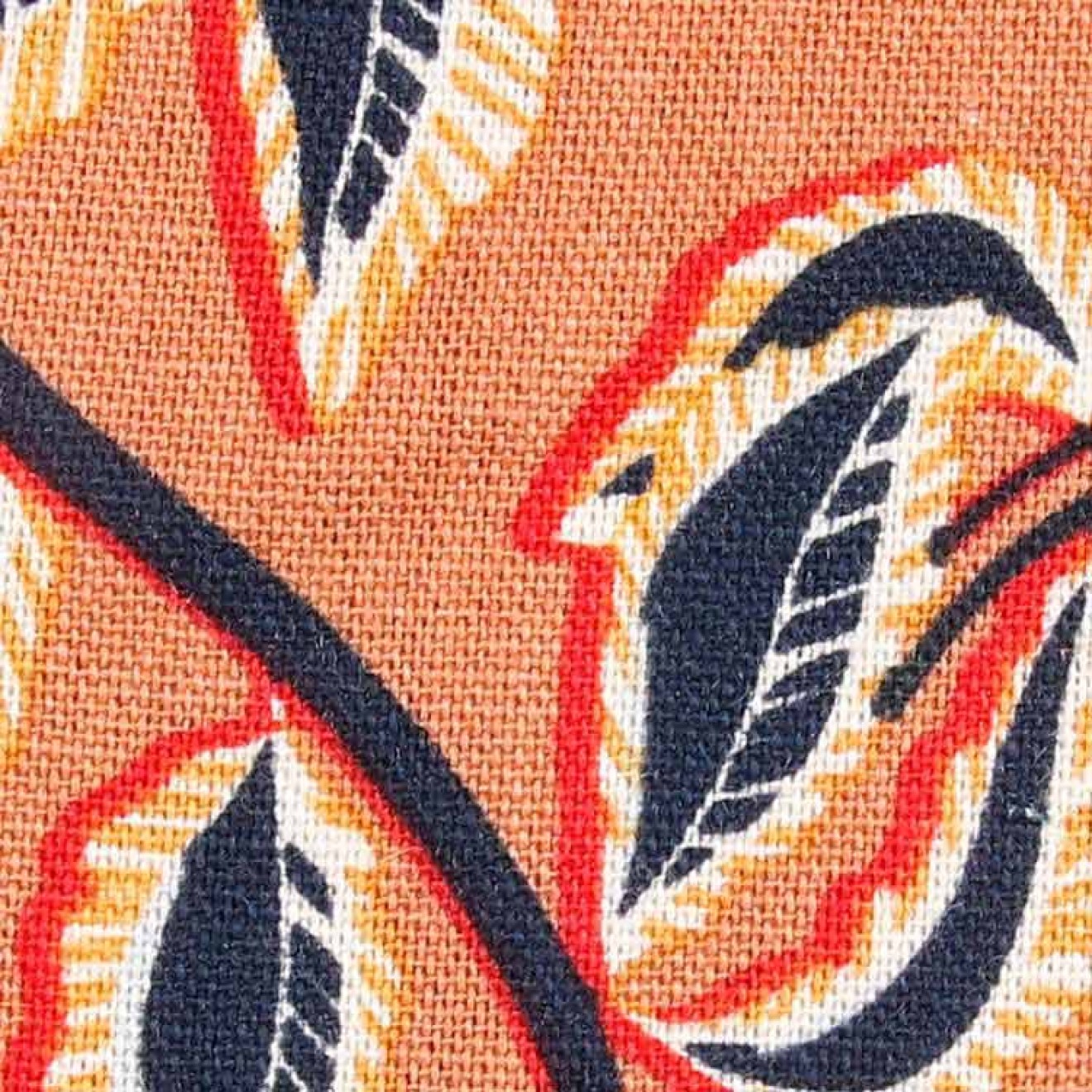 House of Inés Linen Viscose Washed Leaves colour 001 brique