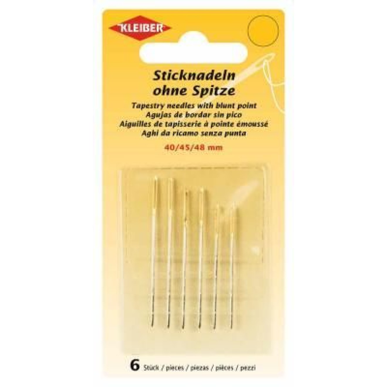 Kleiber embroidery needles 40, 45, 48 mm