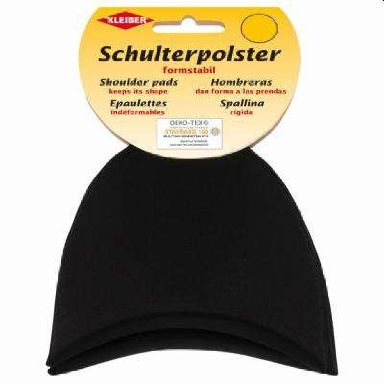 Kleiber Schulterpolster with Klett Halbmond ca. 9,5x9x3,3 cm / schwarz