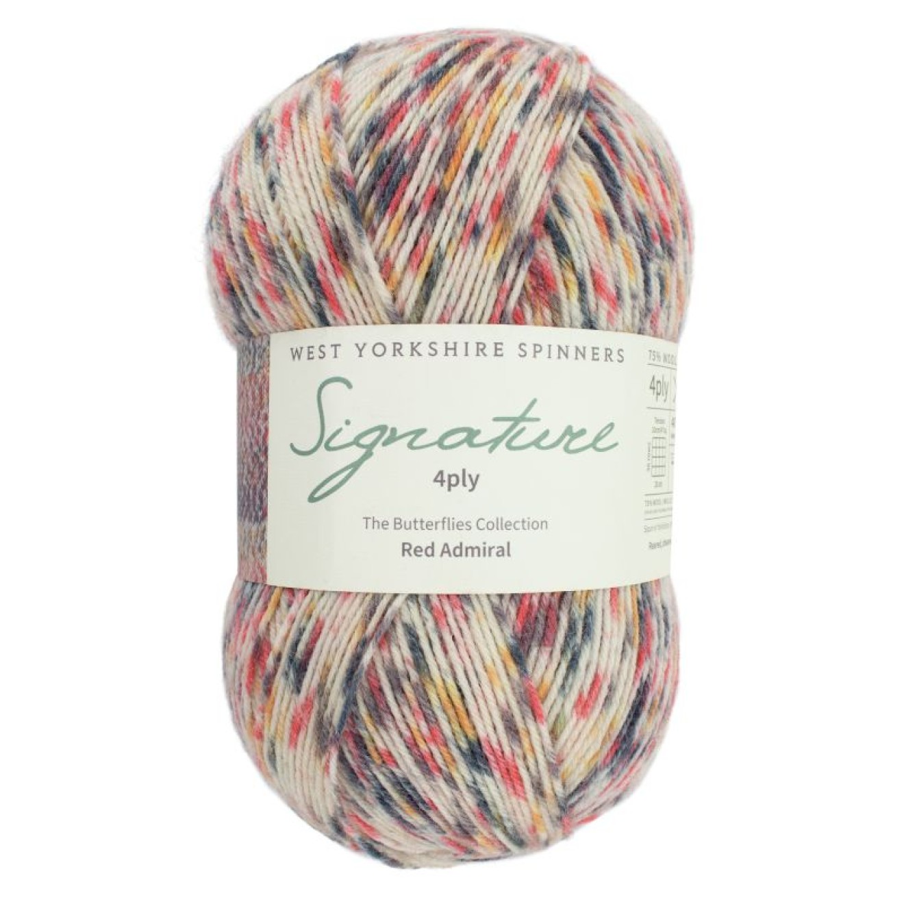 West Yorkshire Spinners Signature 4ply - Butterflies colour 1241 red admiral