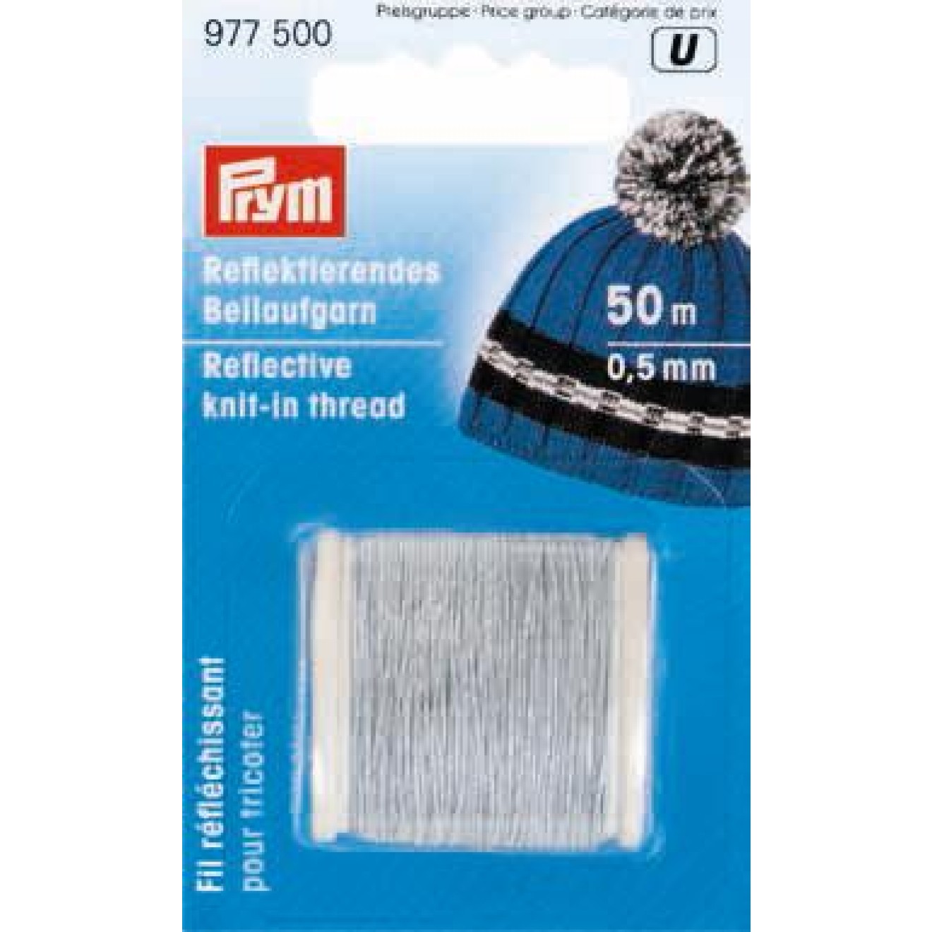 Prym reflective reinforcing thread colour silver coloured