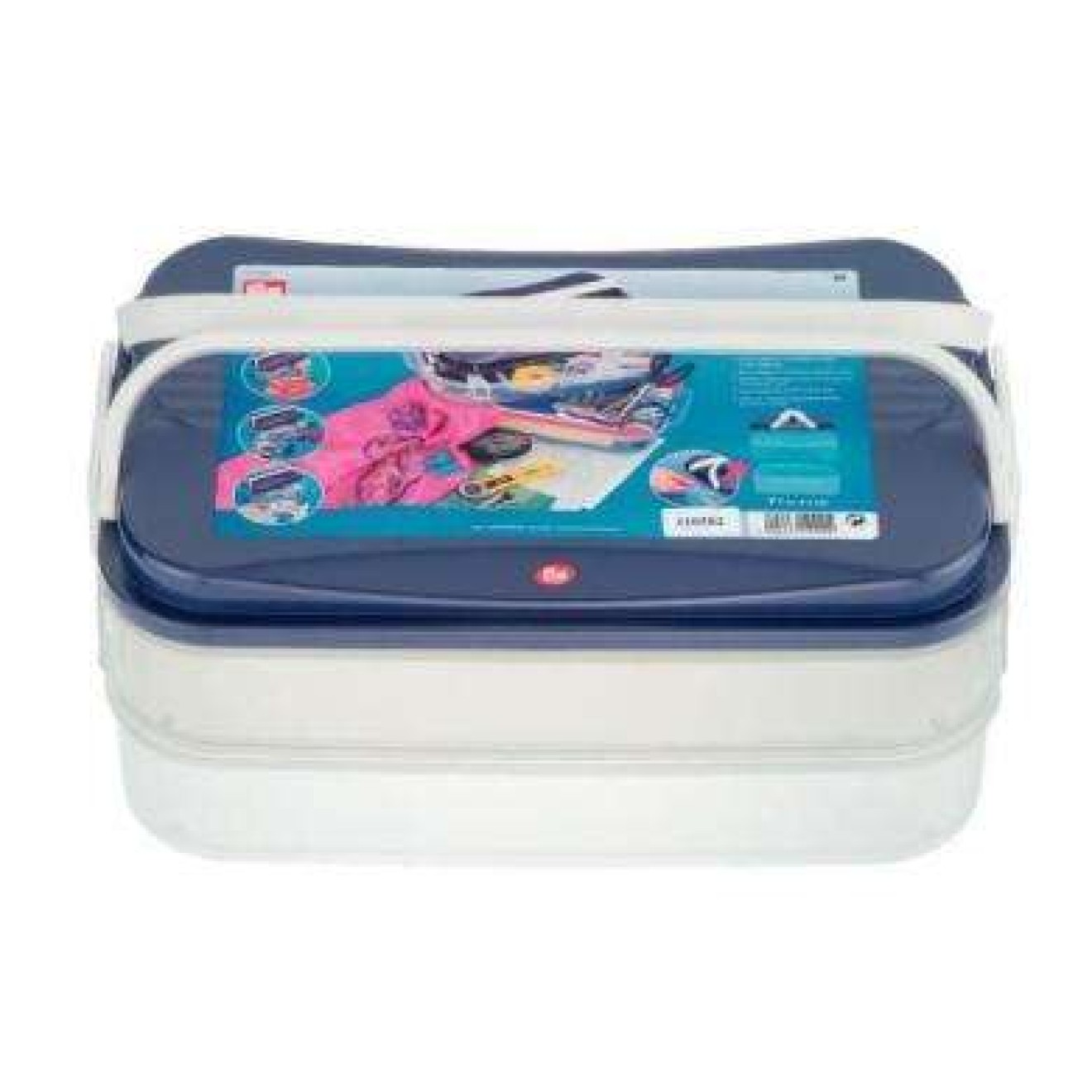 ca. 40x26,5x17,5 cm / transparent/plum blue