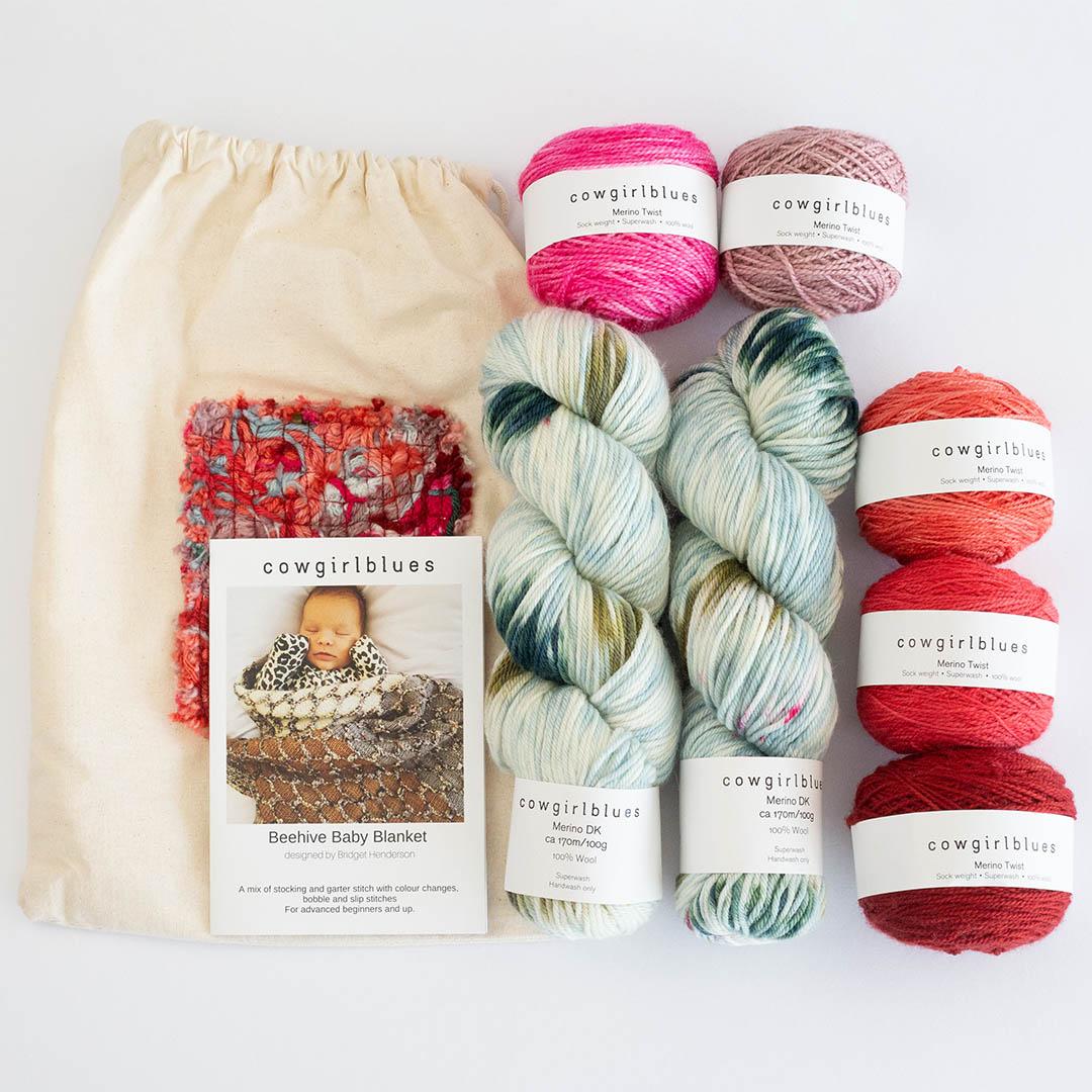 Cowgirl Blues HW-COWGIRLBLUES-kit-beehive-blanket-handgefarbt