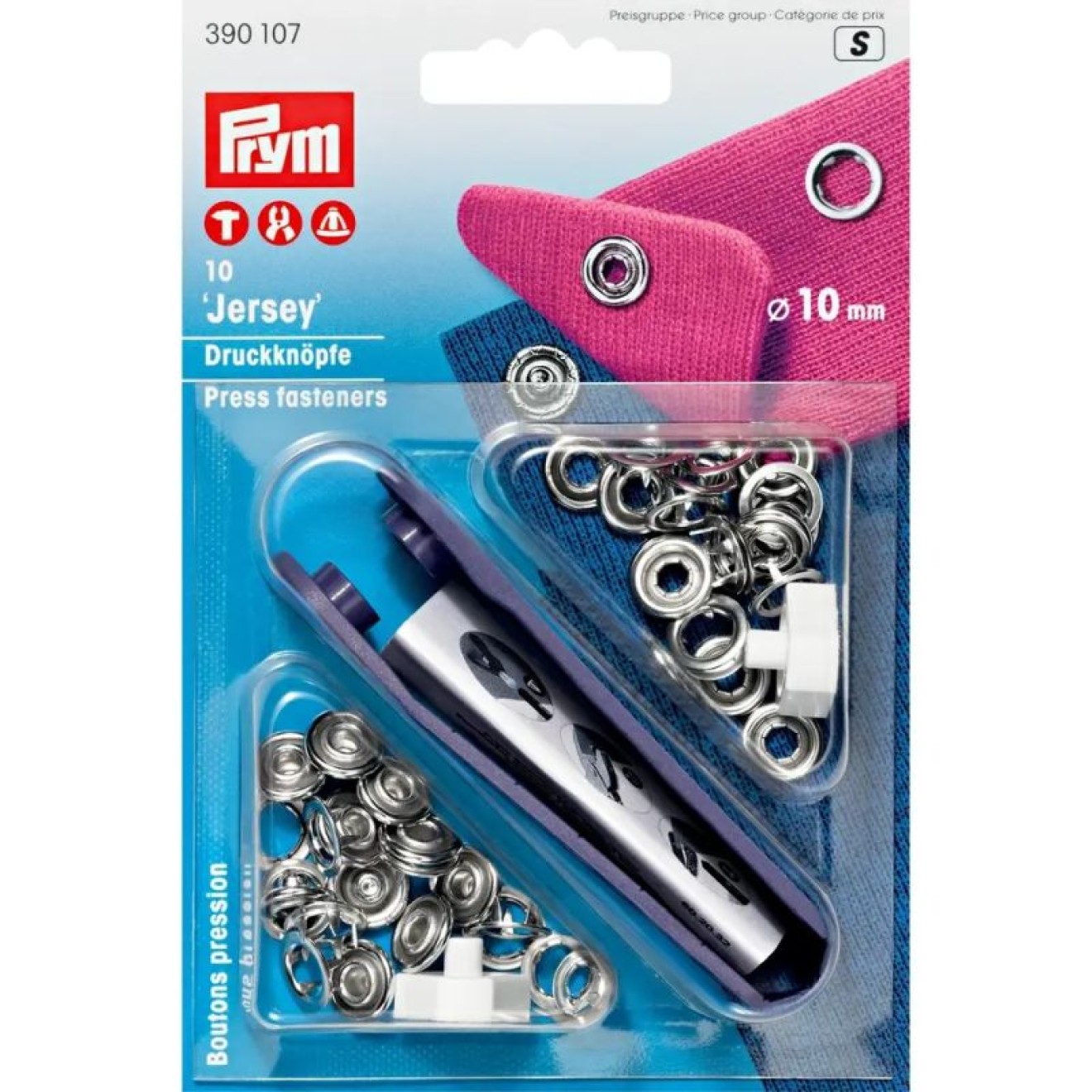 10 mm / silberfarbig / 10 St / 390107
