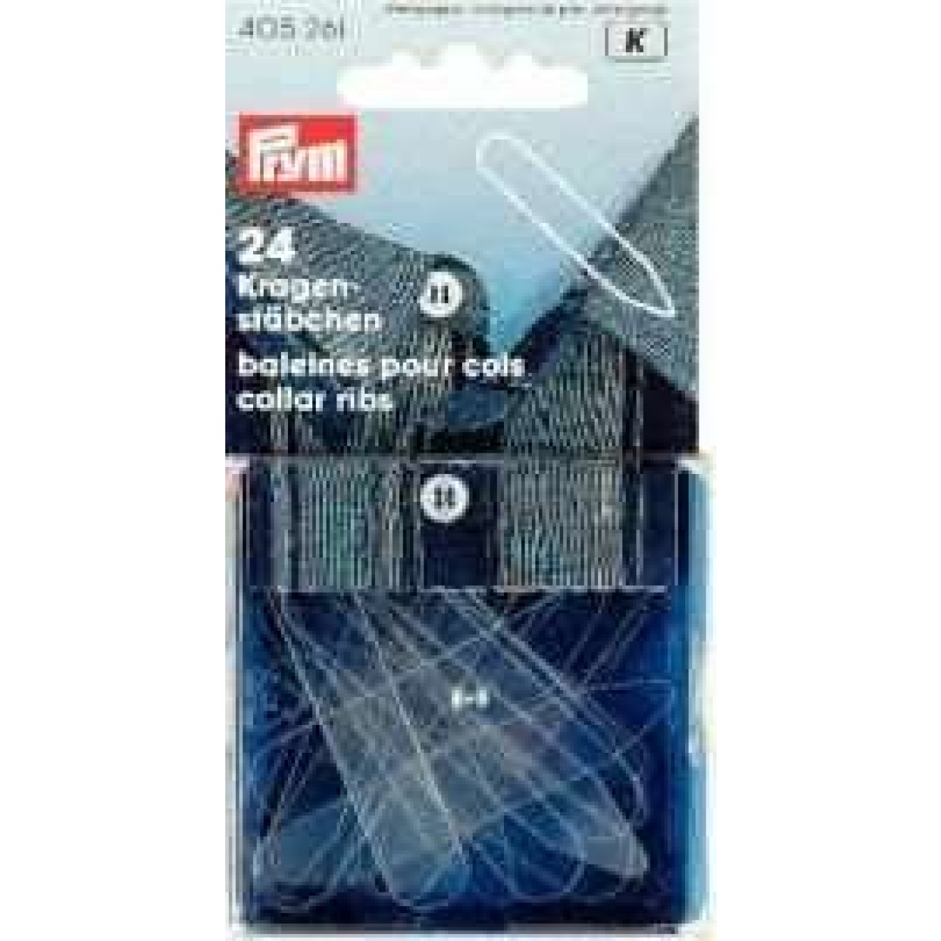 Prym Kragenstäbchen 10x55 mm / transparent
