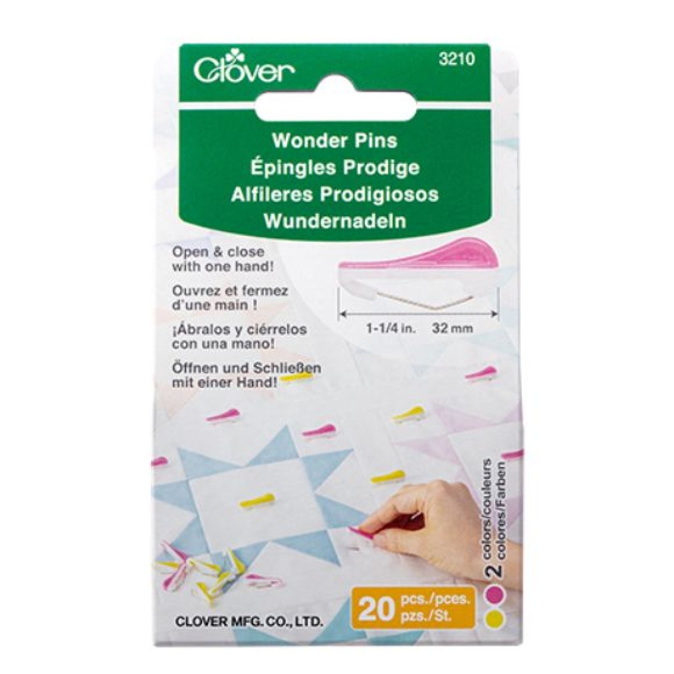 Clover Wondernadeln 0,70 mm / 3,2 cm