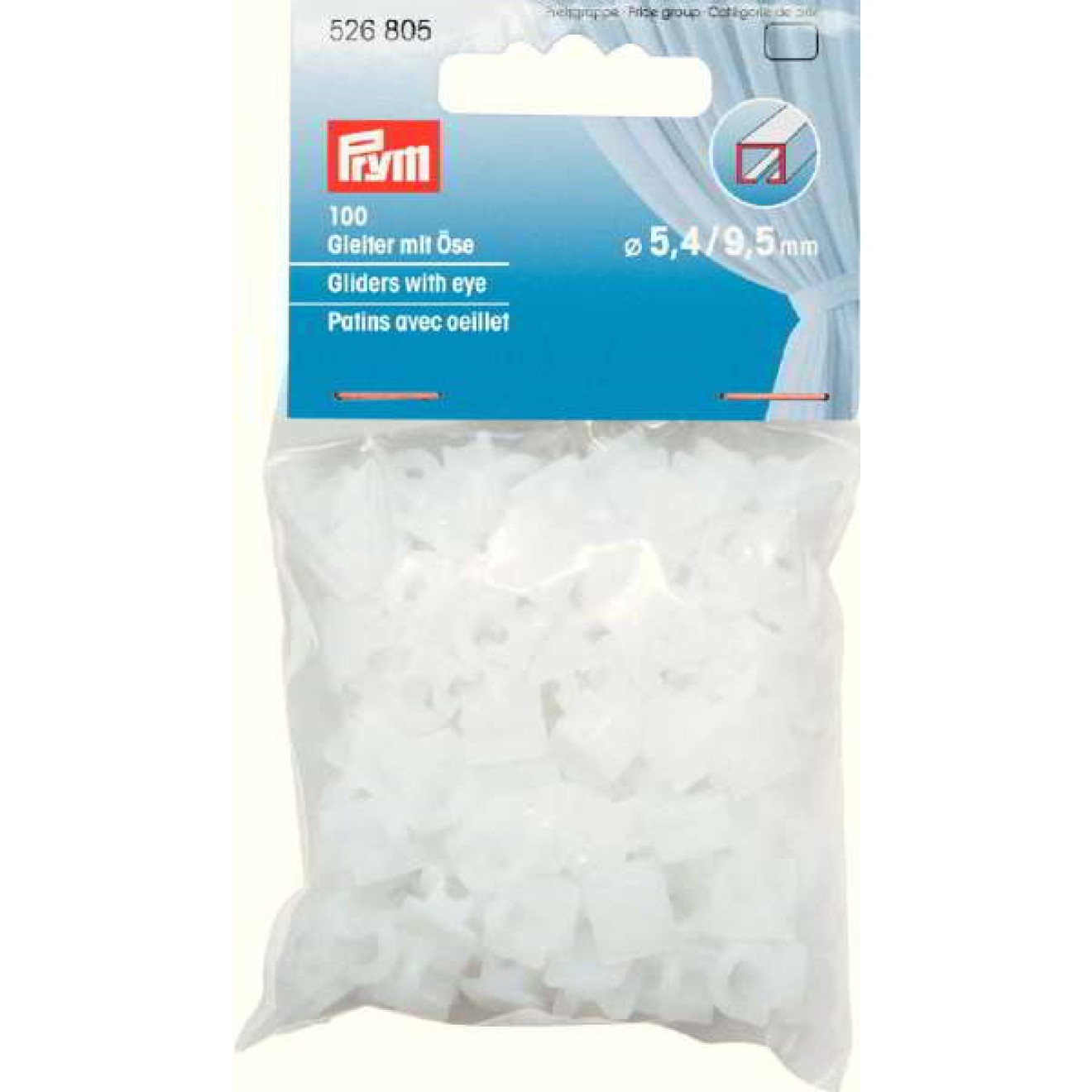 Prym Gleiter 5,4/9,5 mm / weiß