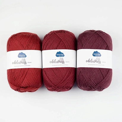 Kremke Edelweiss CLASSIC 4fach 100g non-superwash – 411 Walnuss Braun