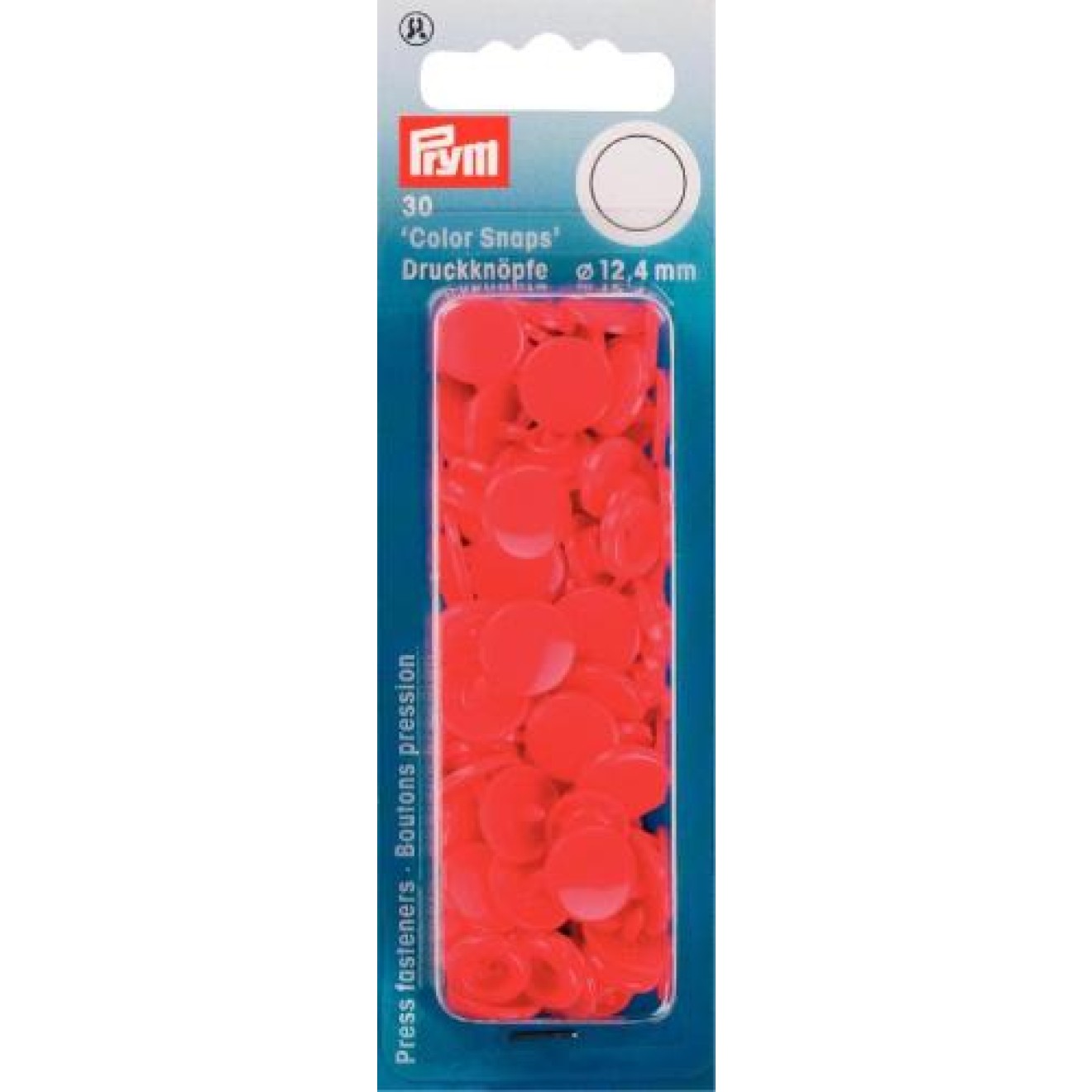 Prym sew-free snap fasteners Color Snaps 12,4 mm / hellrot