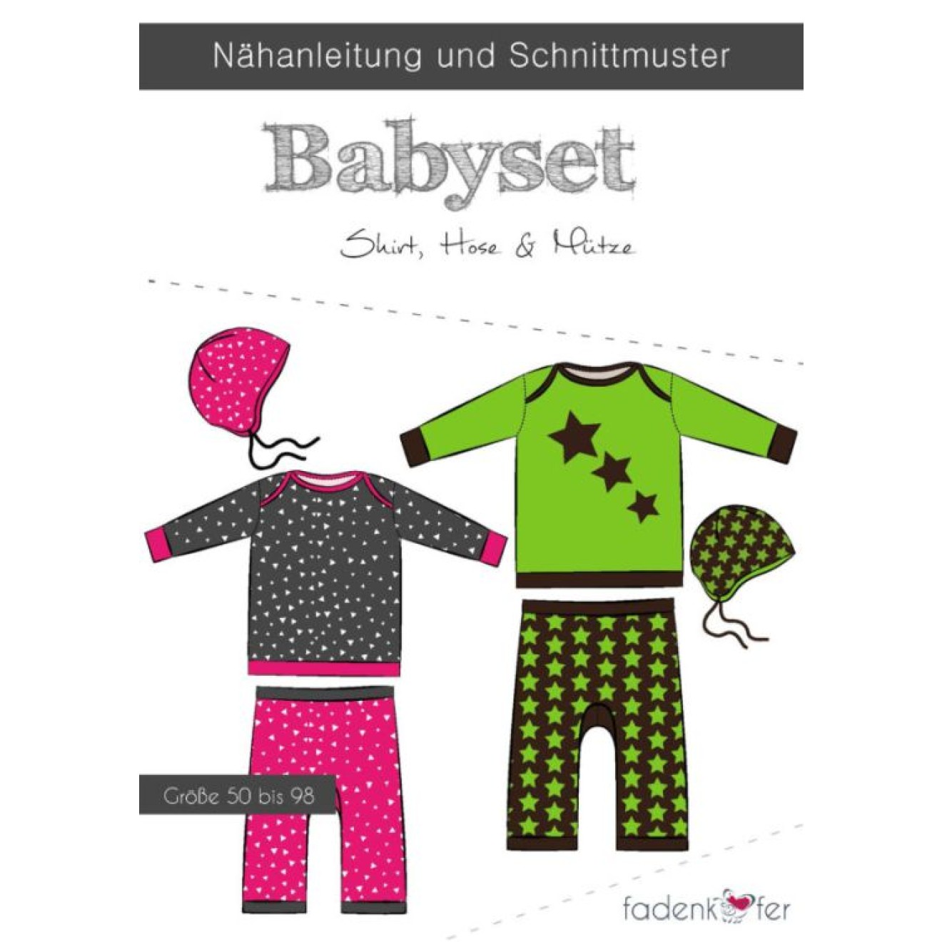 fadenkäfer Papierschnittmuster colour Babyset