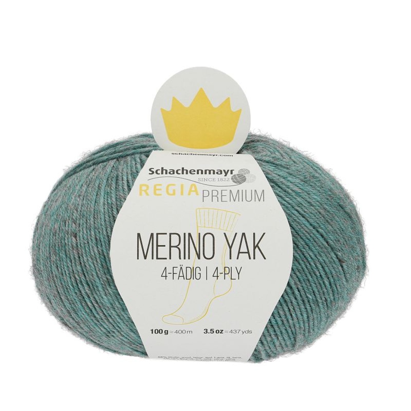 Regia 4-ply PREMIUM Merino Yak colour 07518 mineral blue