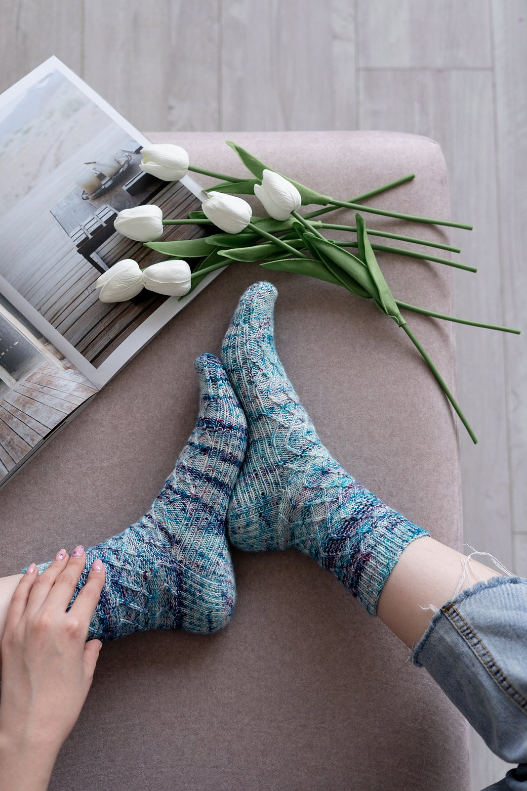 Chaussettes Whale – modèle de tricot, photo 12