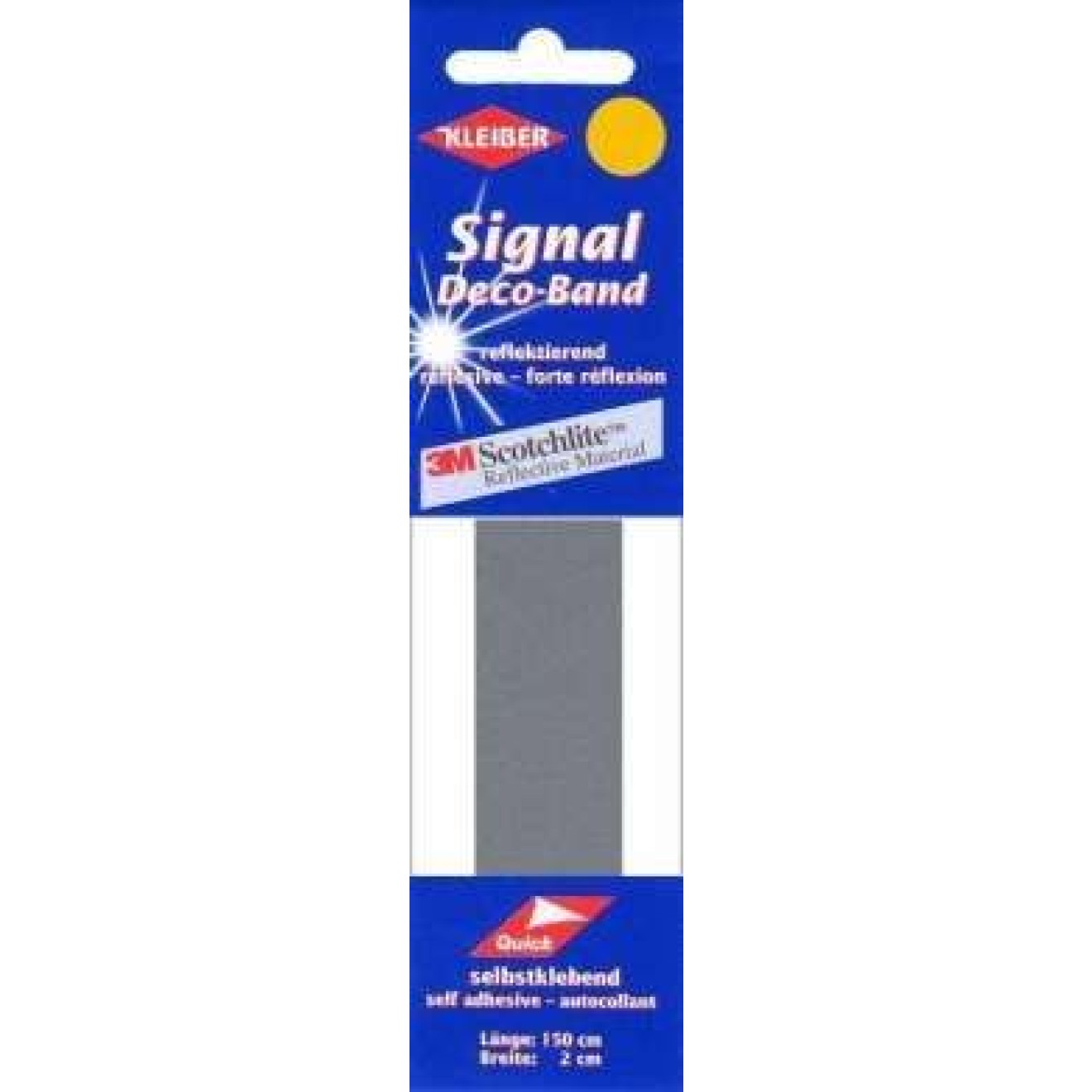 Kleiber Signal-Deko-Band 2 cm / 150 cm / 20 silver