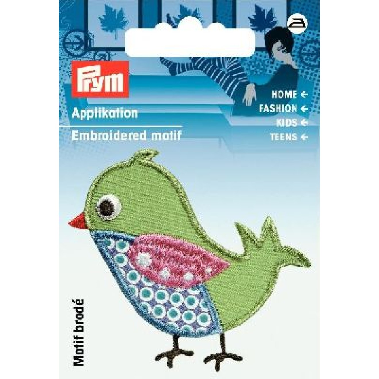 Prym Applikationen - Kids and Hits - aufbügelbar ca. 4,0x4,5 cm / grau/rosa