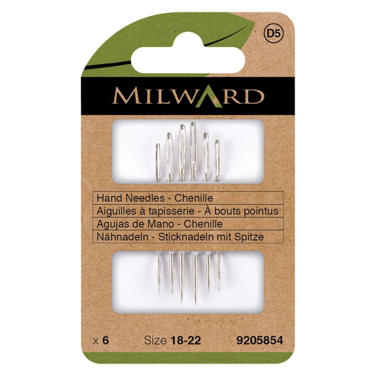 Milward Green embroidery needles colour with point -22 ück