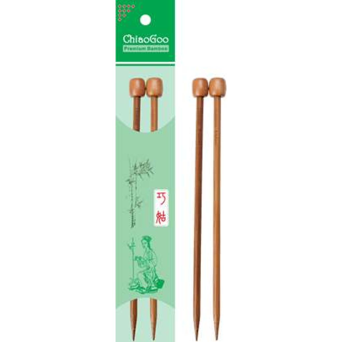 ChiaoGoo Bamboo Patina Single Point Needles 10,00 mm / 23 cm