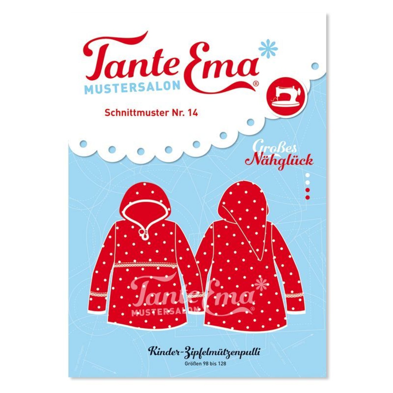 Zipfelmützenpullover kids Sizes 98 bis 128 with Sewing pattern