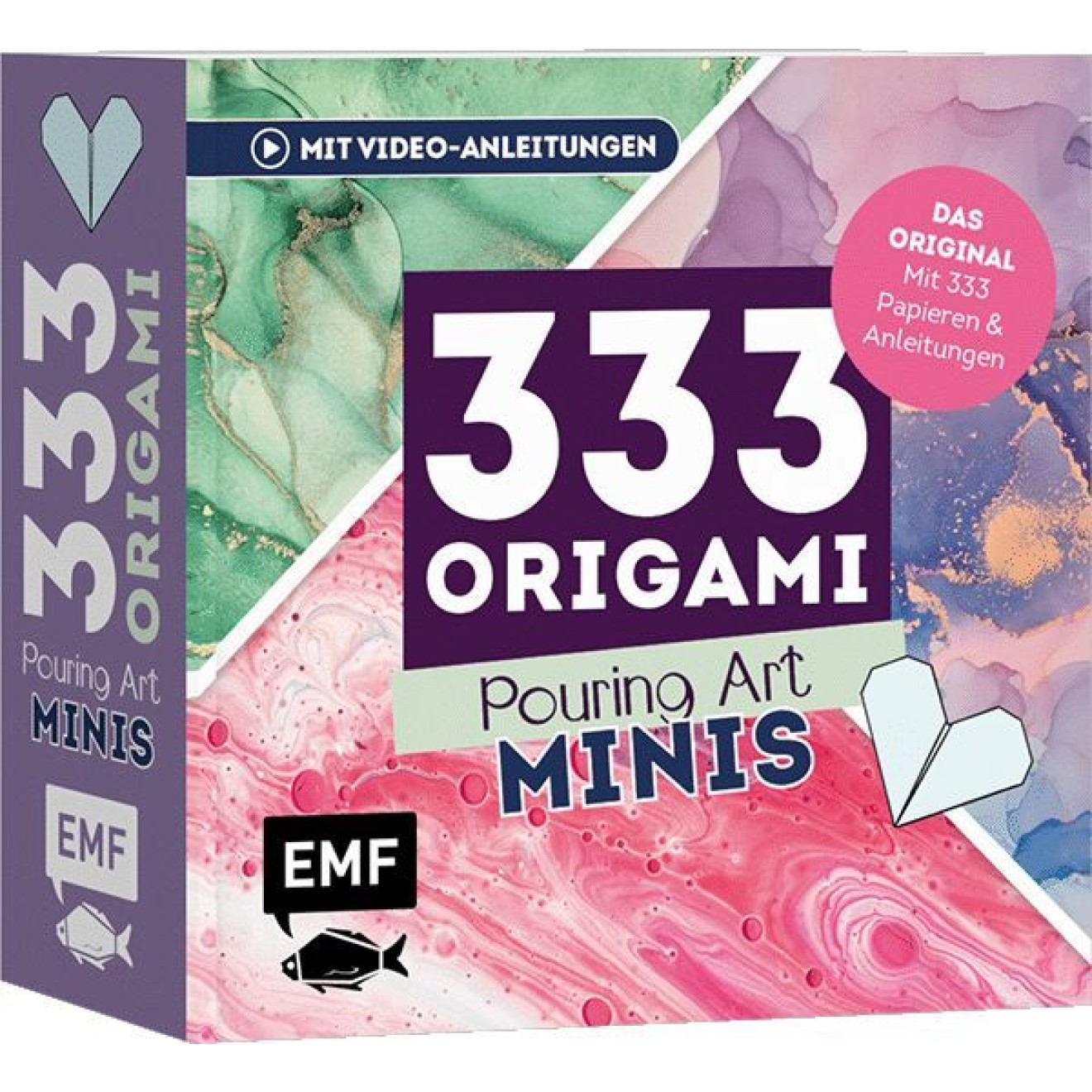 EMF 333 Origami Minis – Pouring Art Dein dekorativer Wendeblock zum kreativen Falten & Notieren