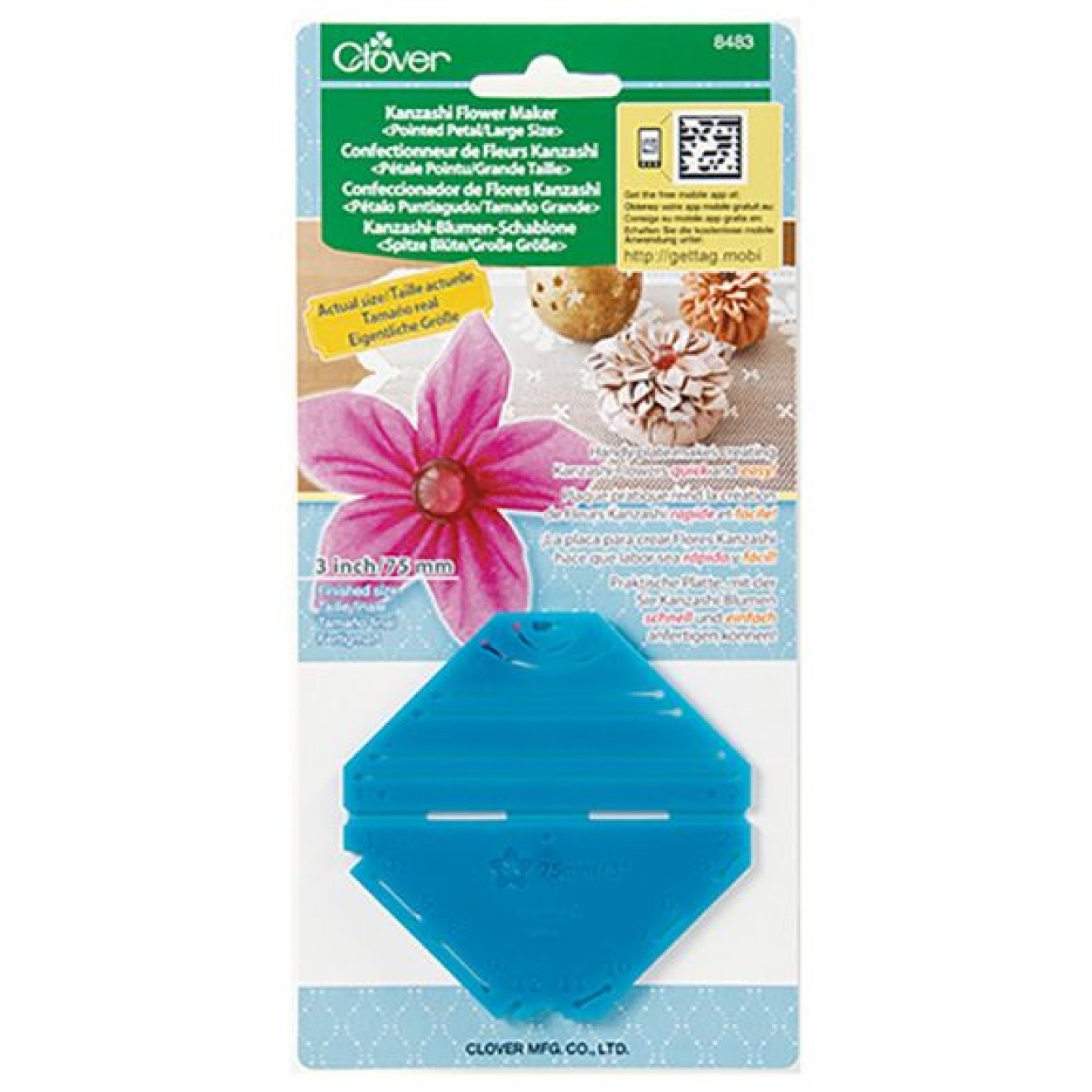 Clover Kanzashi Blume groß