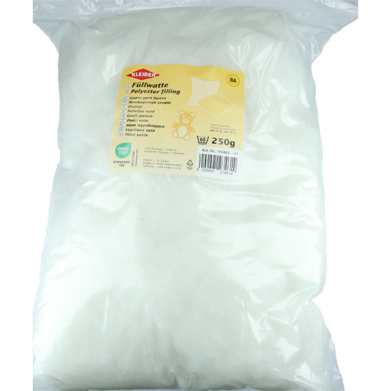 Kleiber Füllwatte 250g 250g / rohweiß
