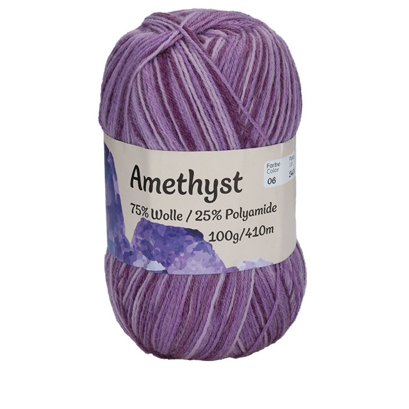 Plus Wolle sock yarn 4-ply colour 06 Amethyst
