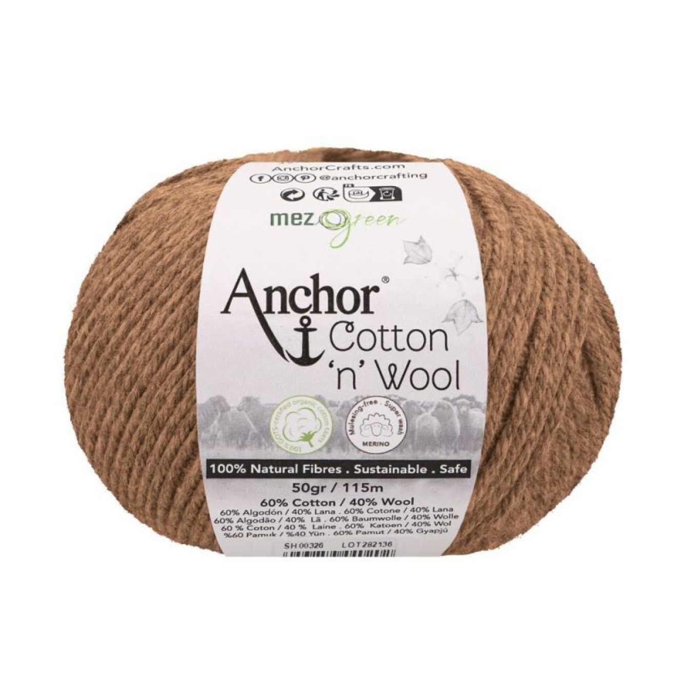 Mez Anchor Cotton Wool colour 00357 tigers eye