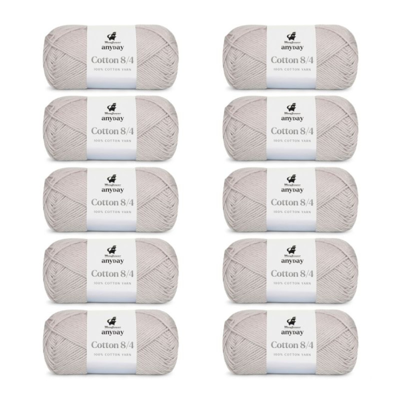 Mayflower Anyday Cotton 8/4 Farbe 010 light grey