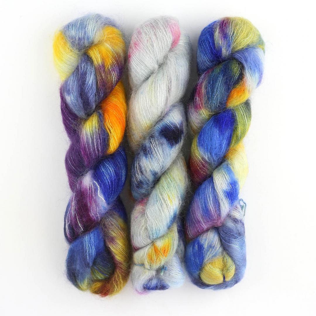 Cowgirl Blues KidSilk gradient hand-dyed yarn