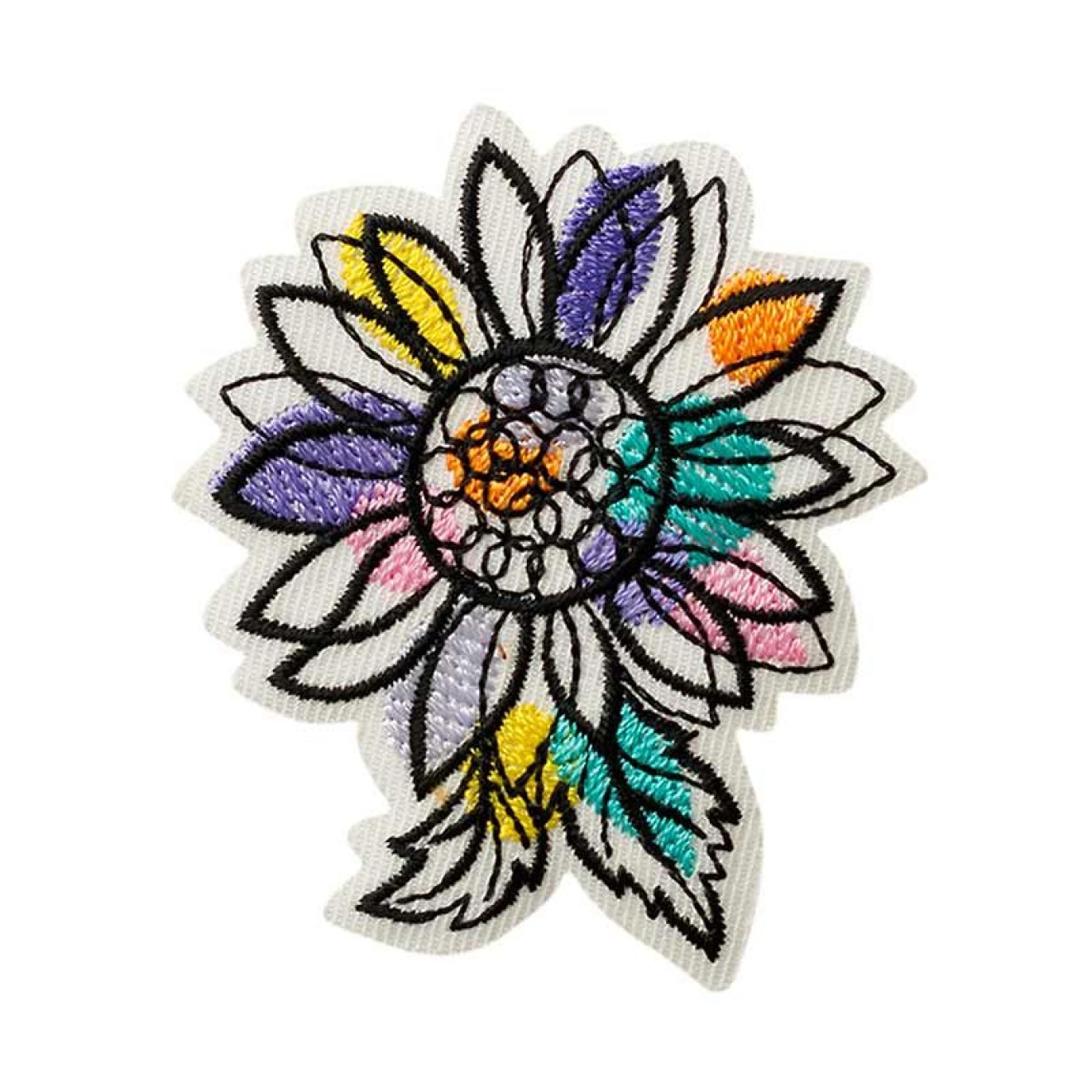 Mono-Quick Applikationen - Teens and Jeans - aufbügelbar Farbe Recycl-Patch Blume