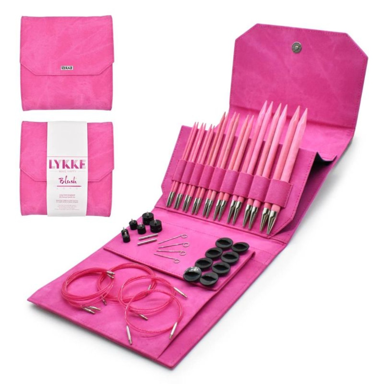 LYKKE Blush Fuchsia Denim Effect circular needle