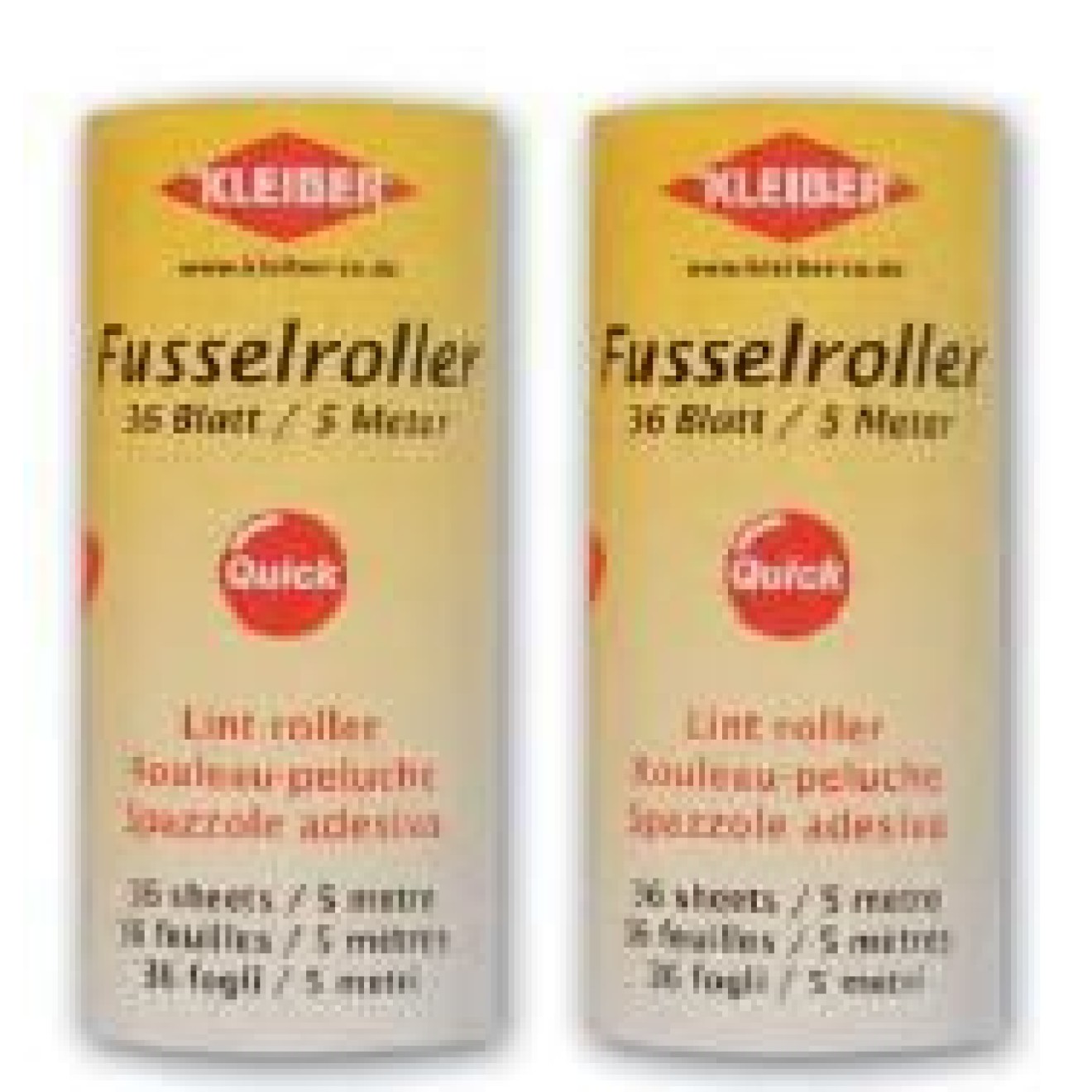 Kleiber 2 Ersatzrollen für Fusselroller ca. 5 m à 36 Blatt je Rolle