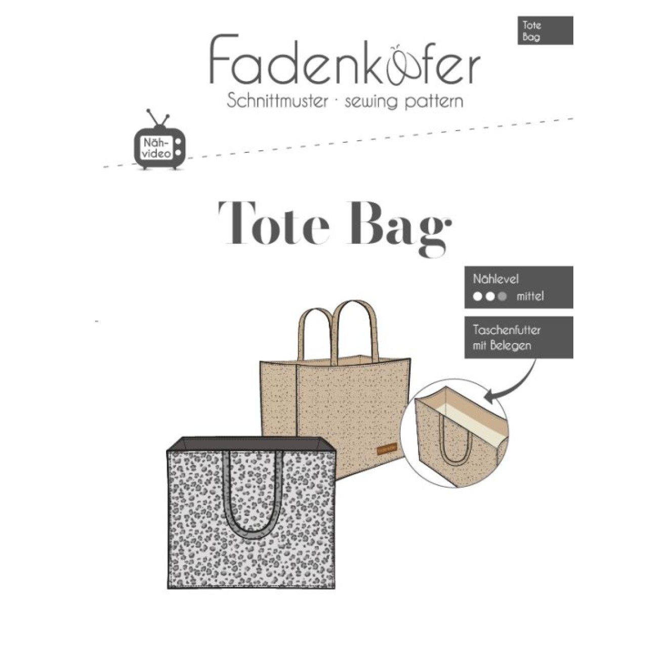 fadenkäfer Papierschnittmuster colour Tote Bag