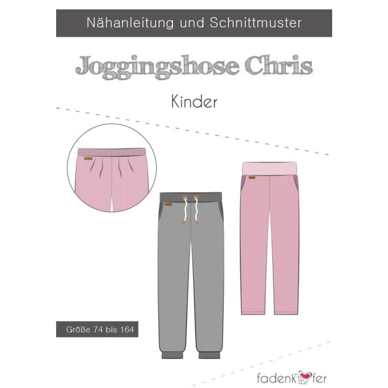 fadenkäfer Papierschnittmuster colour Jogginghose Kinder
