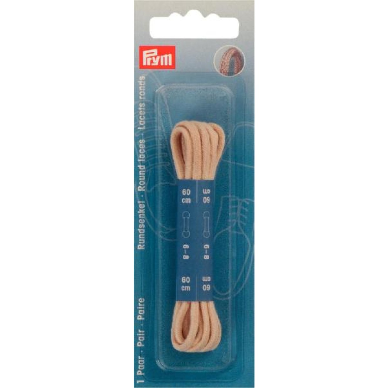 Prym Rundsenkel 3 mm / 60 cm / beige