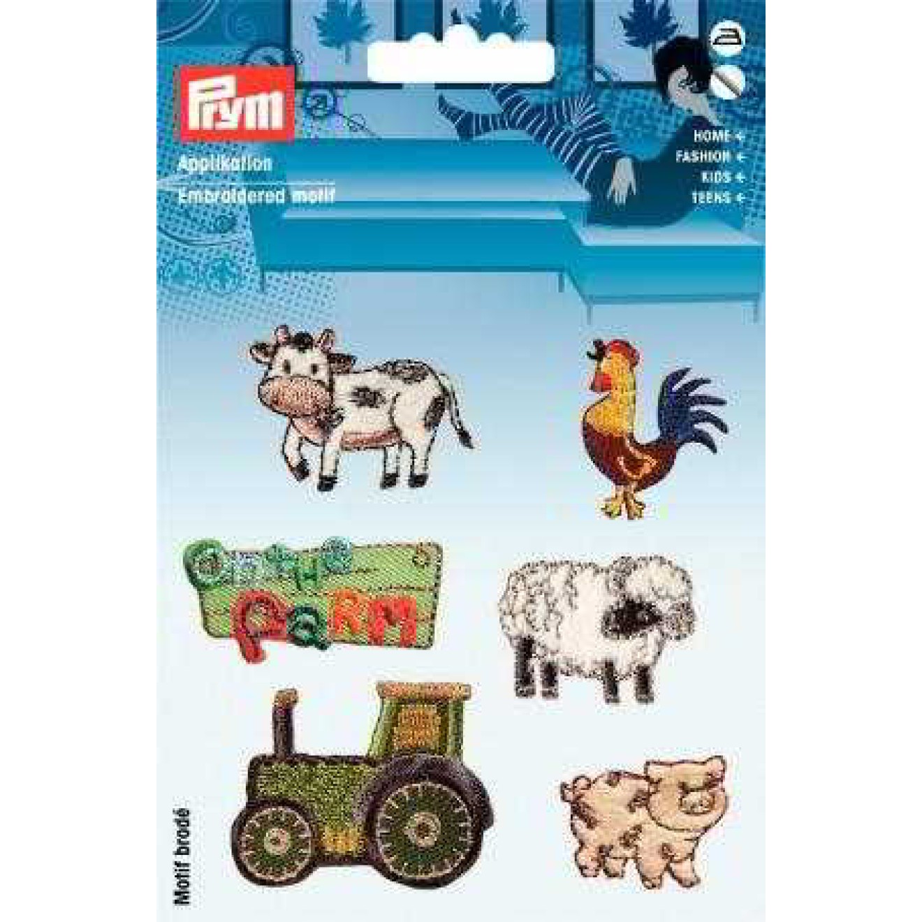 Prym Applikationen - Kids and Hits - aufbügelbar ca. 2,0x3,0 cm / farbig