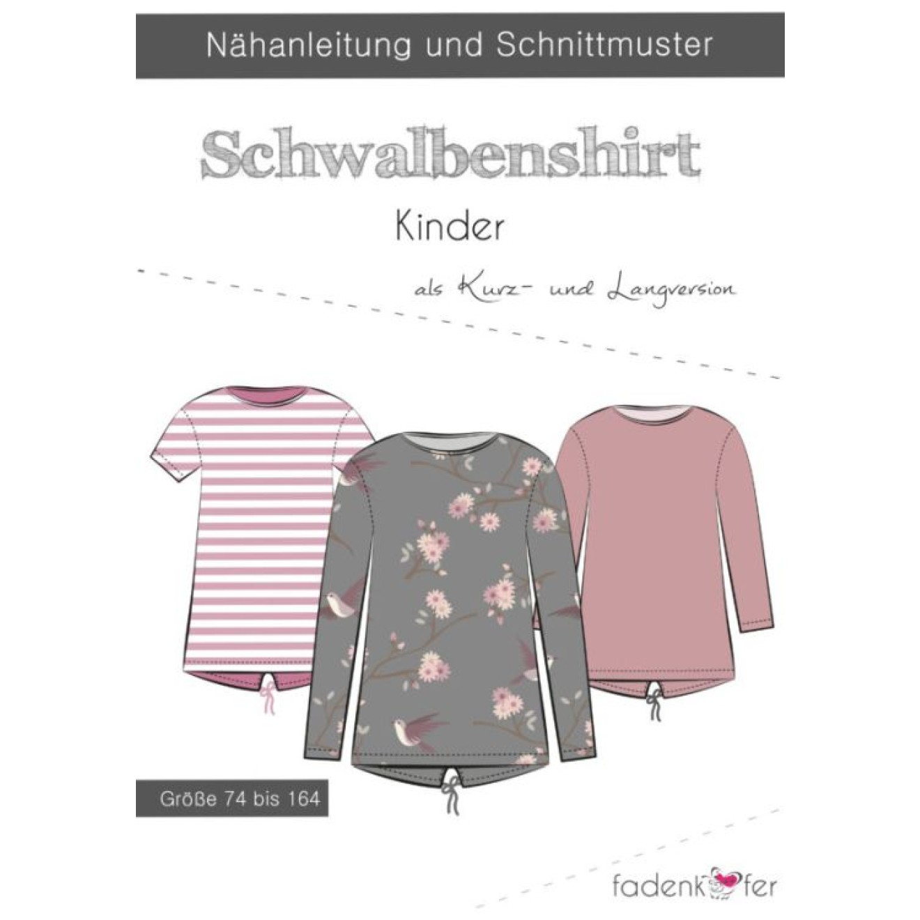 fadenkäfer Papierschnittmuster colour Schwalbenshirt Kinder
