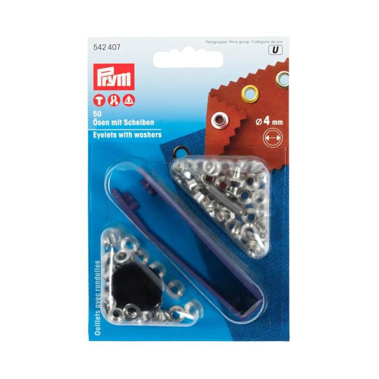 4,0 mm / silberfarbig ni-frei / 50 St