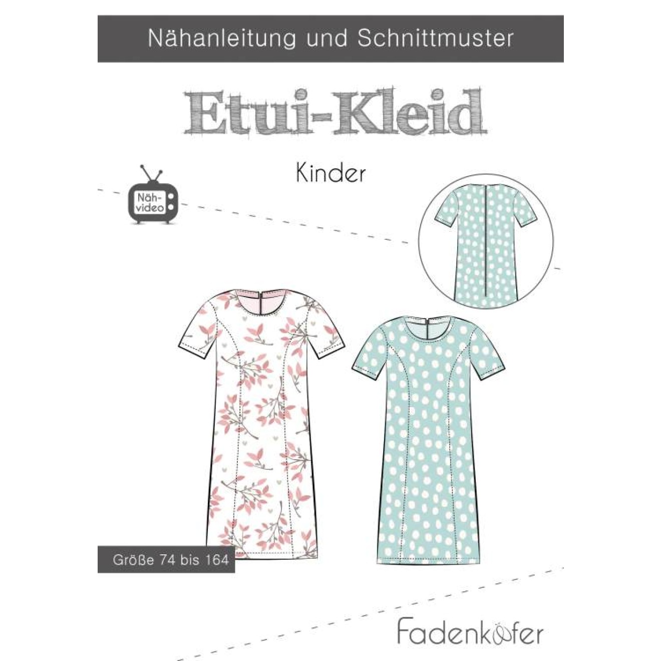 fadenkäfer Papierschnittmuster colour Etui-Kleid Kinder