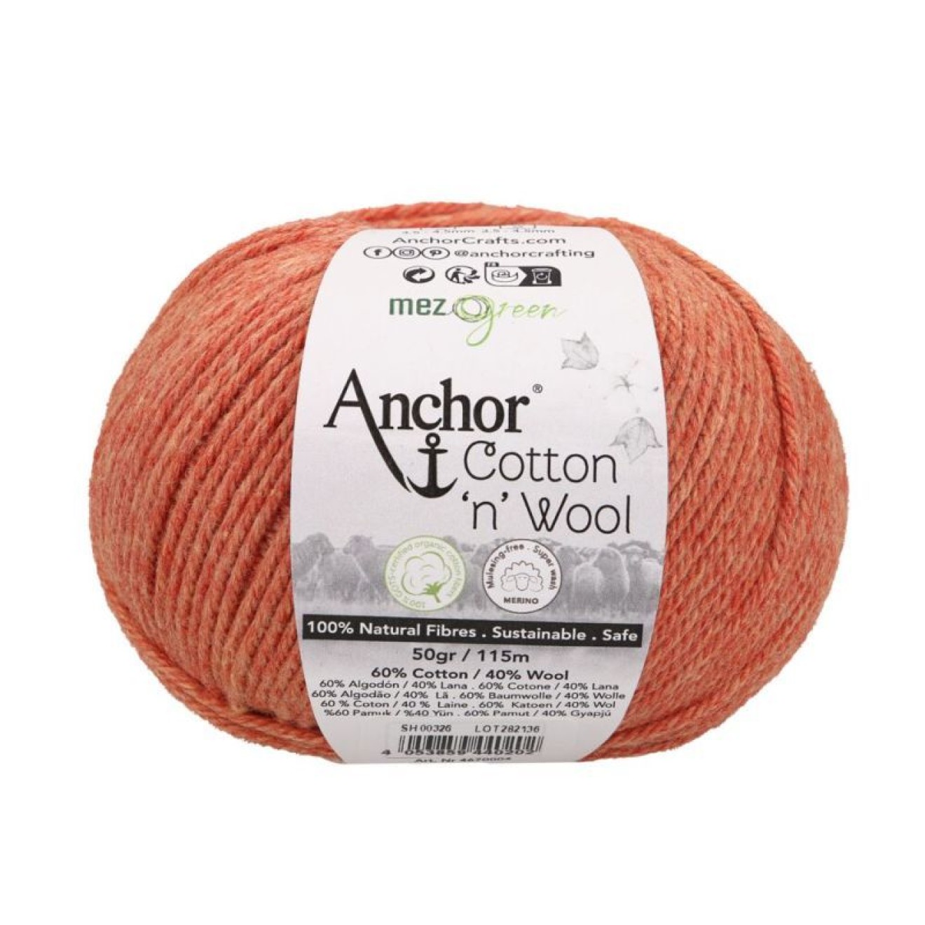Mez Anchor Cotton Wool colour 00326 jasper