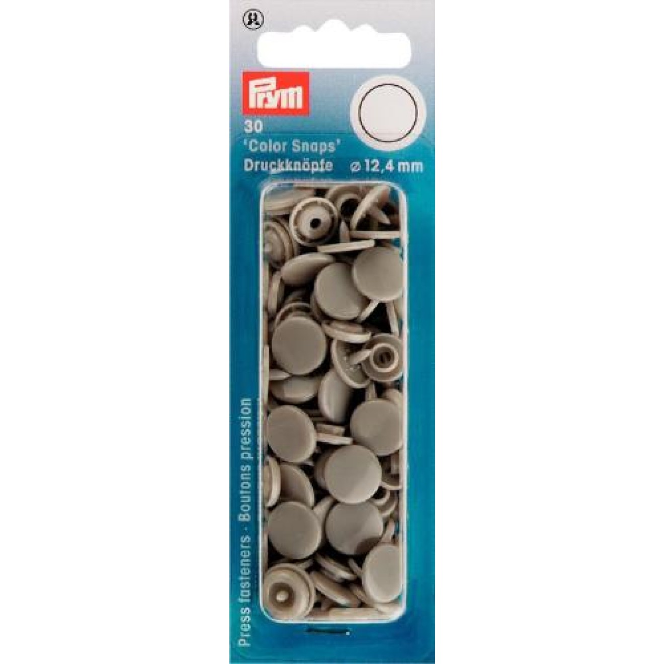 Prym sew-free snap fasteners Color Snaps 12,4 mm / grau