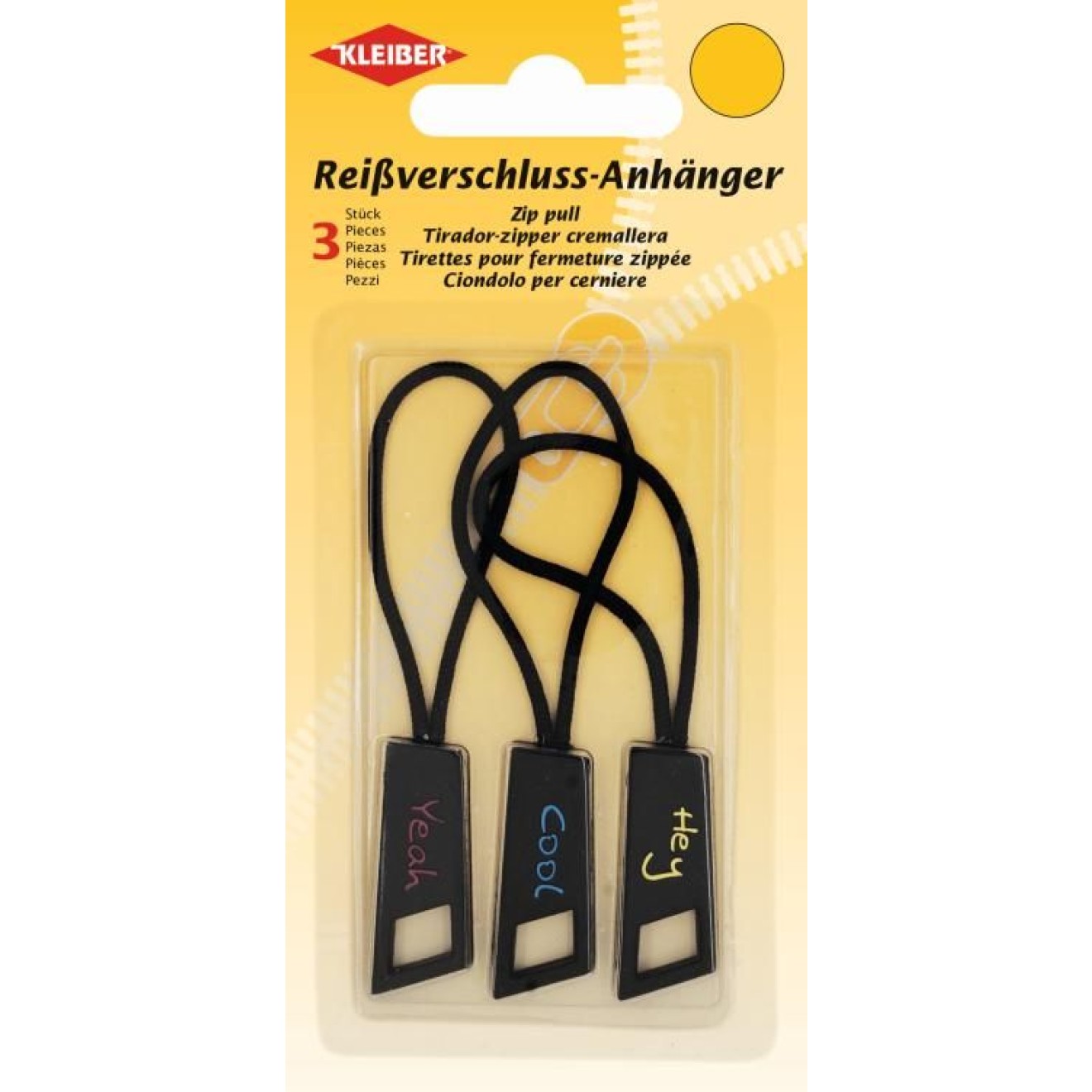 Reißverschlussanhänger Set 1 assorted 3 piece / assorted