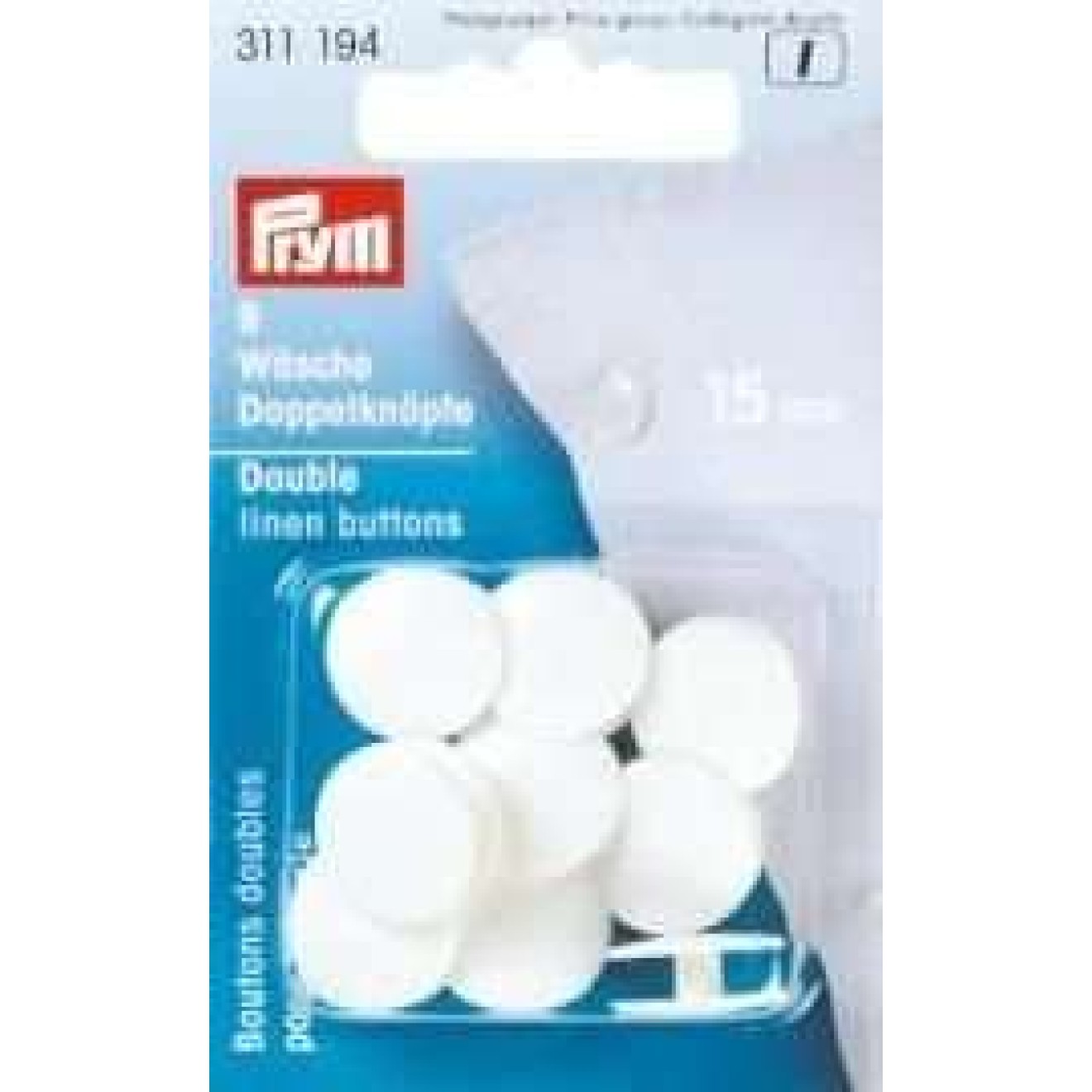 Prym Wäsche-Doppelknöpfe 15 mm /